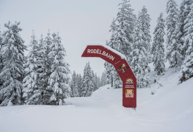 Start der Rodelbahn K&ouml;nigslehen direkt bei der Skih&uuml;tte My Sportalm