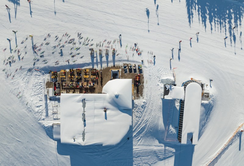 Drohnenaufnahme der Skih&uuml;tte My Sportalm in Radstadt-Altenmarkt &copy; Lorenz Masser Fotografie