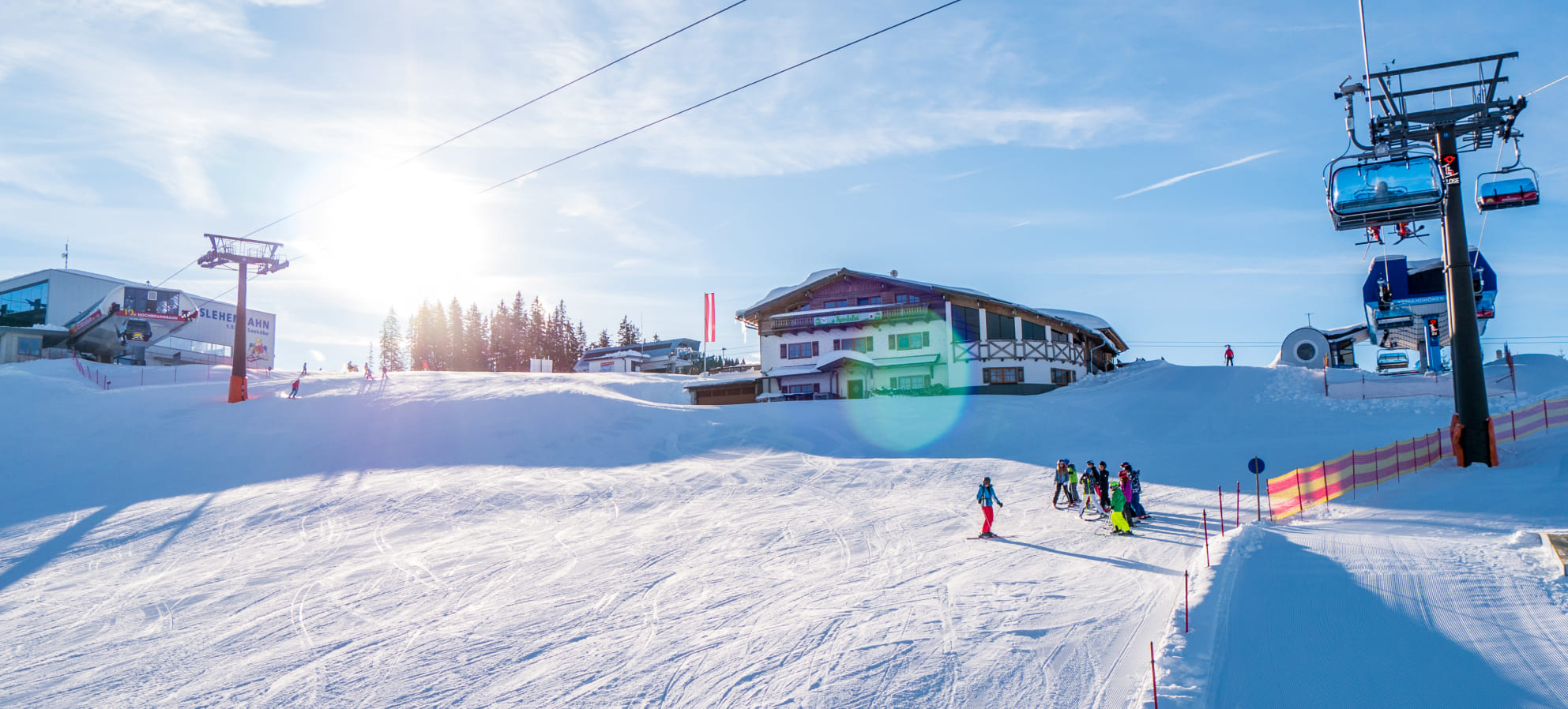 Traumhaft sonnige Lage der Skihütte My Sportalm in Ski amadé, Salzburger Land